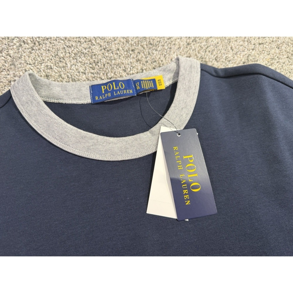 Polo Ralph Lauren Colorblock Sweatshirt Mens‎ LT Pony Blue Green Burgundy Large - Picture 2 of 7